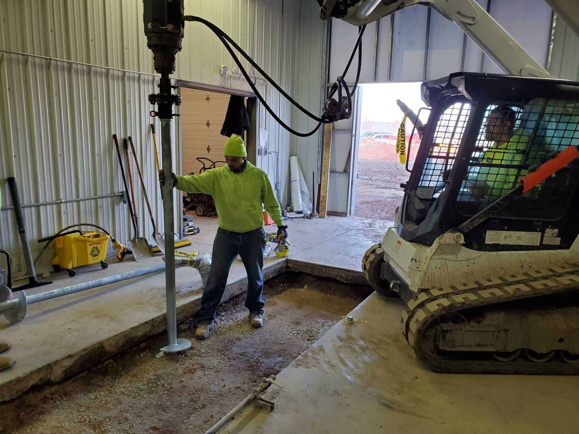 Helical Pier Installation image