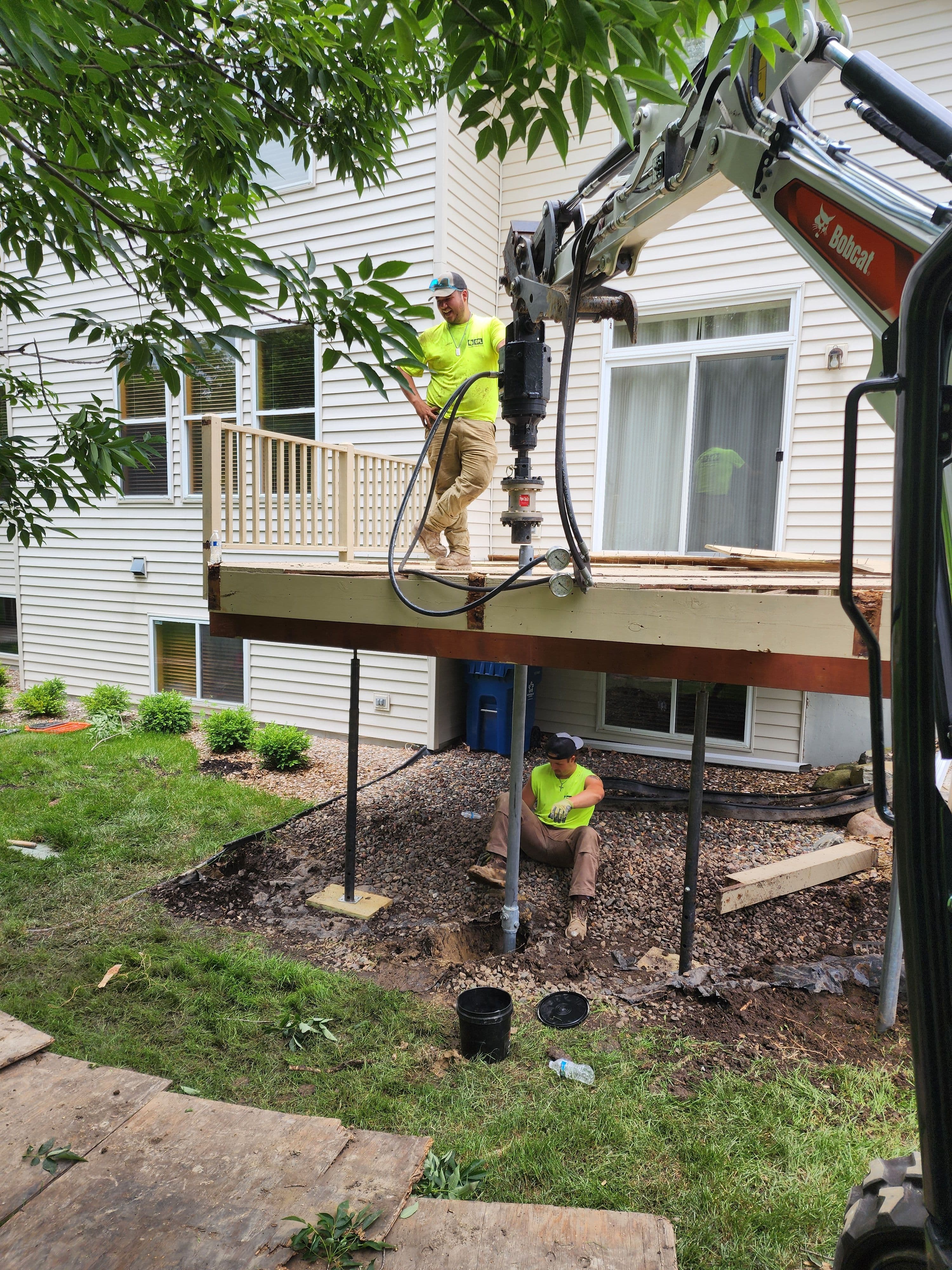 Project Deck Stability Secured with Helical Piers image