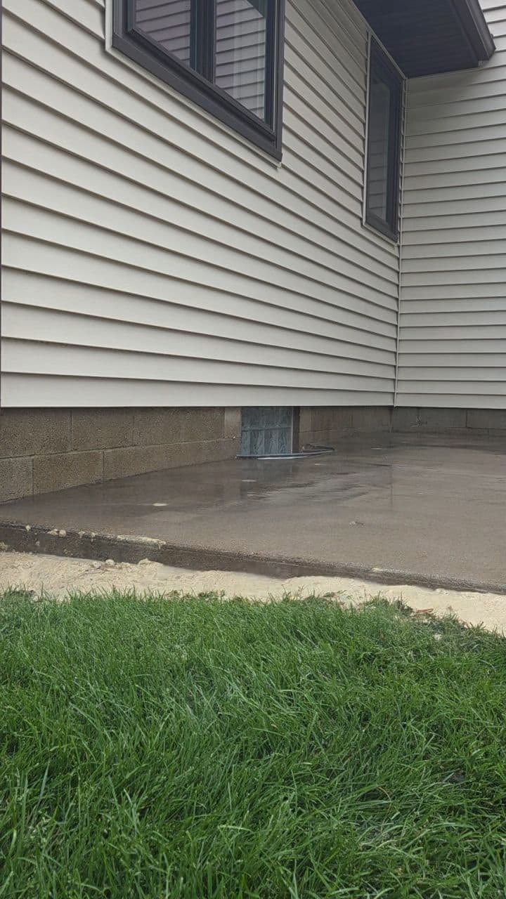 Gallery photos for Sunken Patio Lifted Back Flush Against the Foundation: Image #1