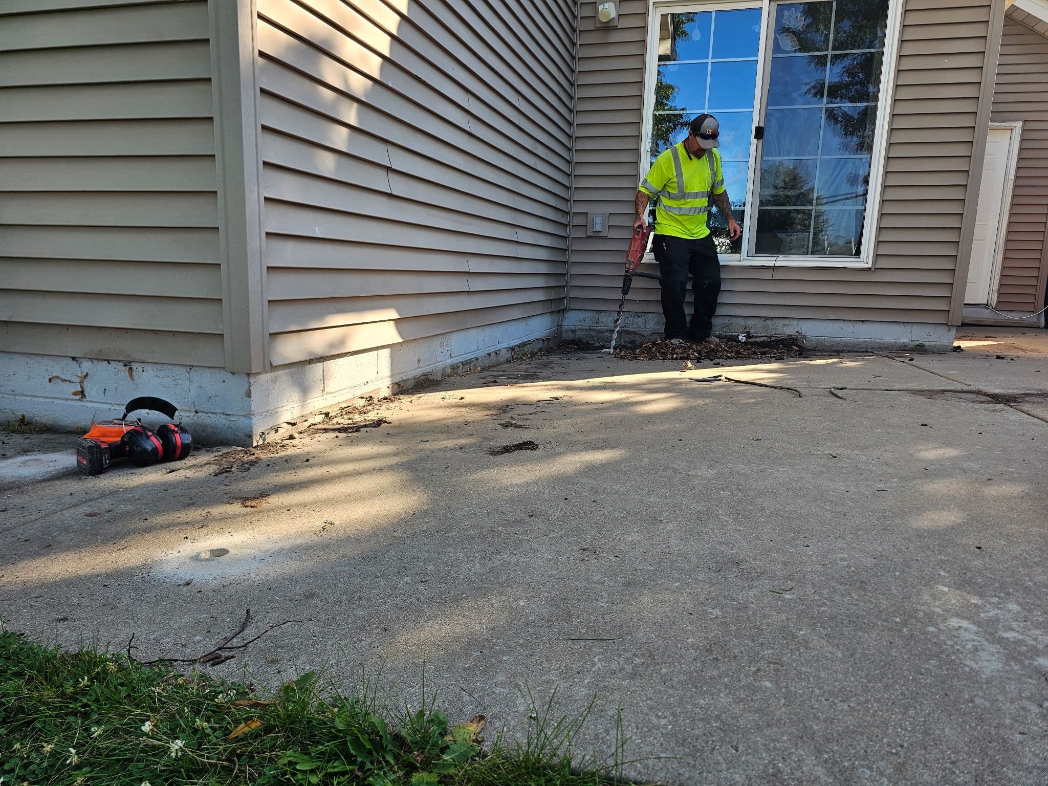 Project Back Patio Mudjacking in Elko New Market Fixes Drainage Problem image