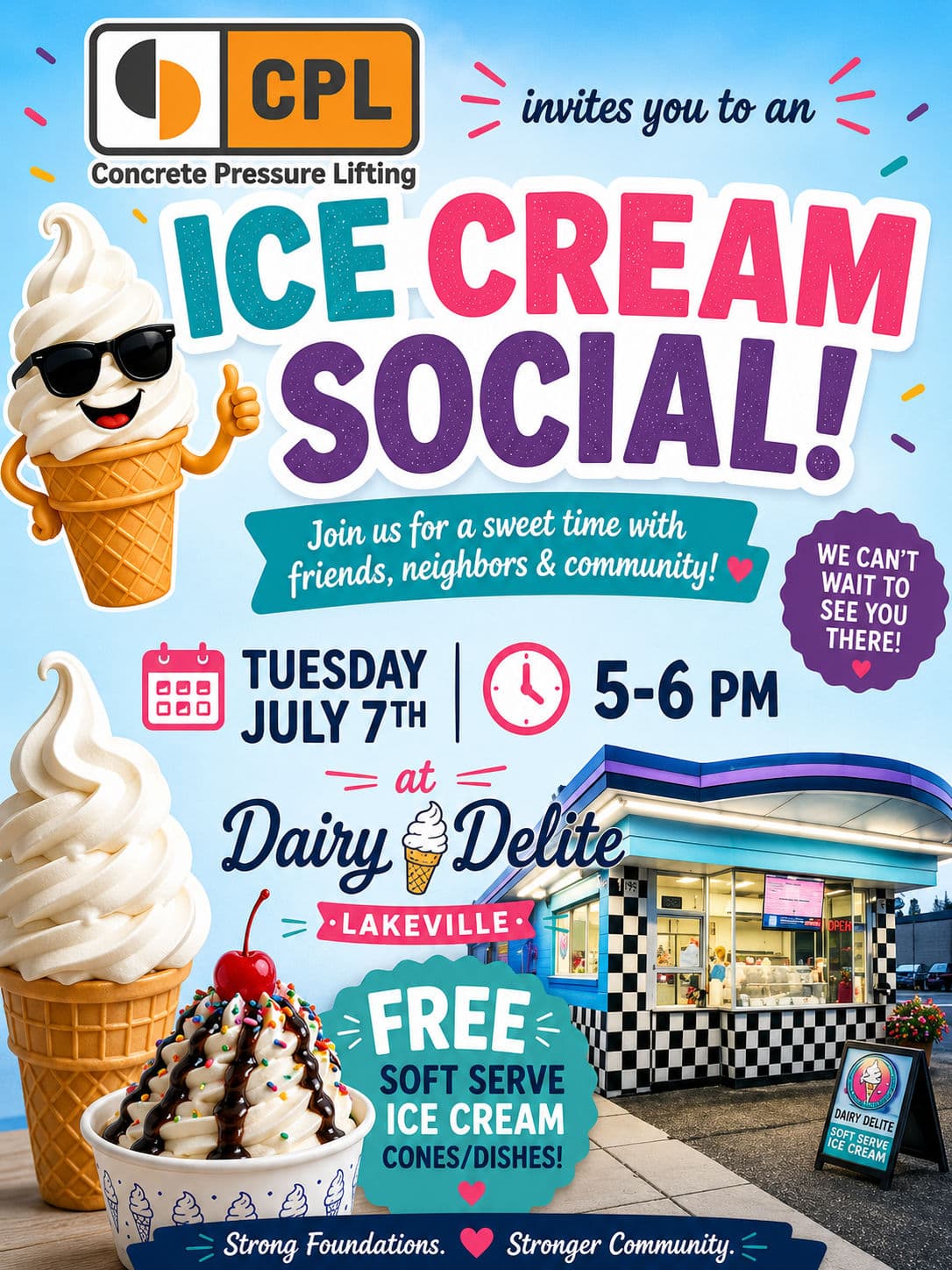 Free Ice Cream Social in Lakeville on July 7th image