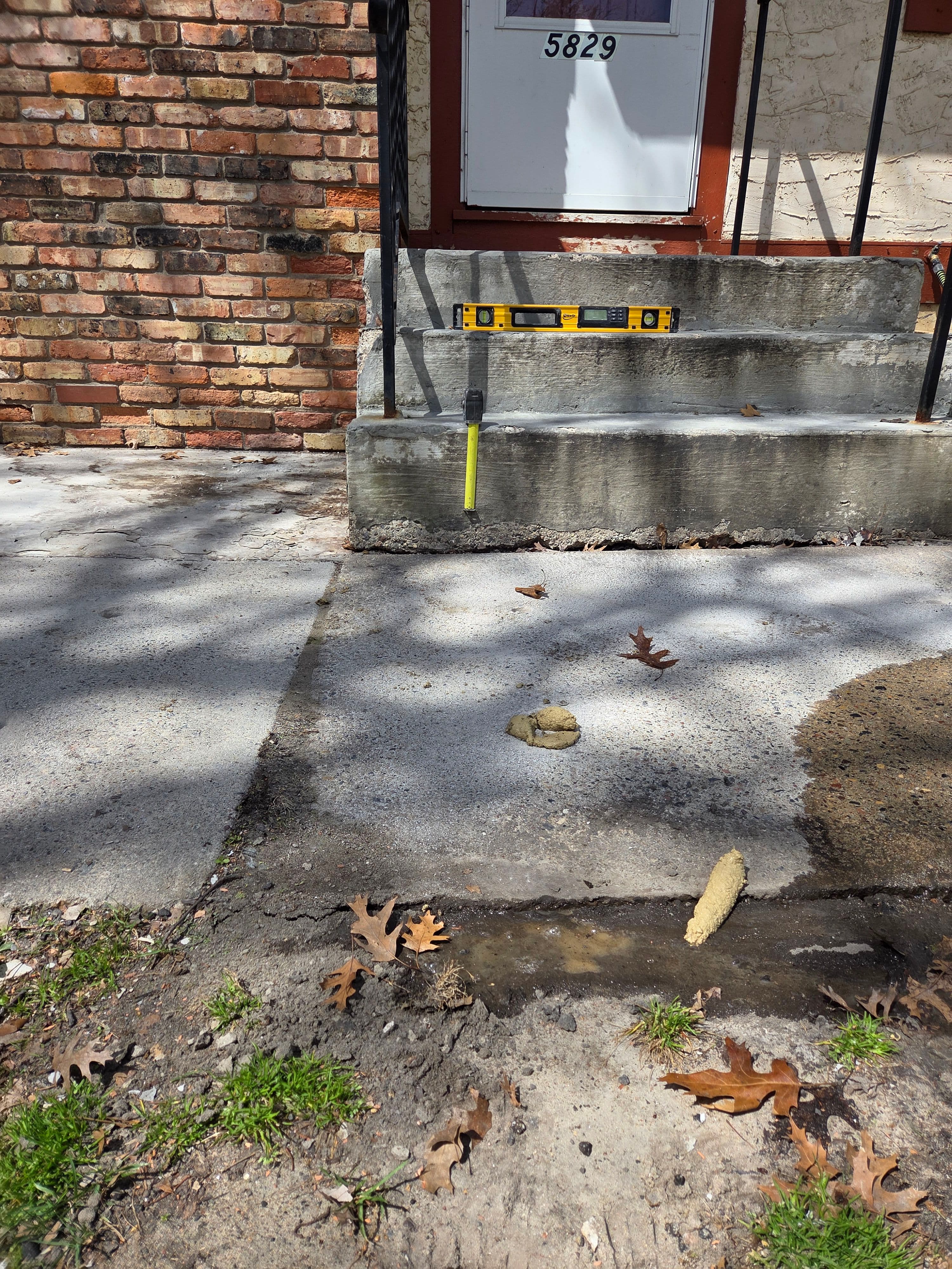 Project Sunken Front Entry Raised Back to Level with Mudjacking image