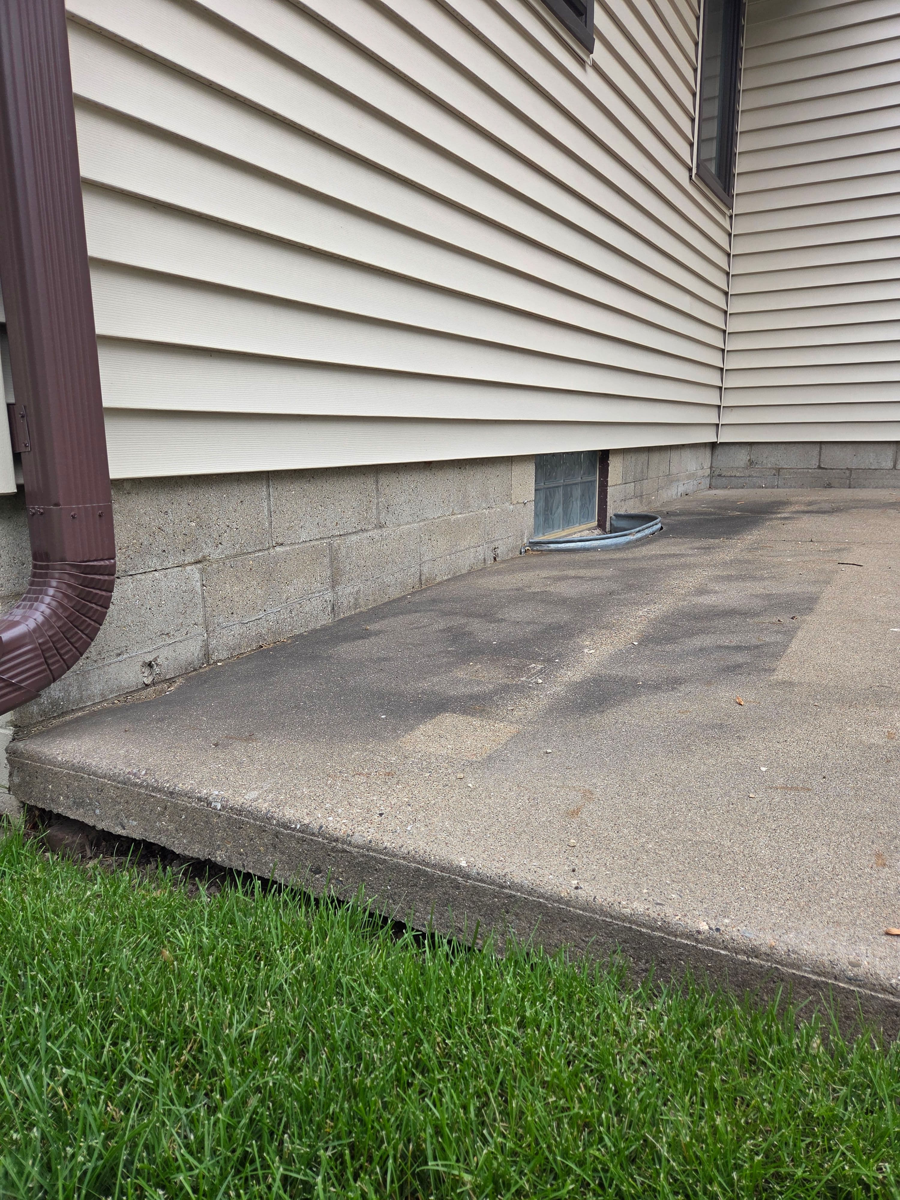 Project Sunken Patio Lifted Back Flush Against the Foundation image