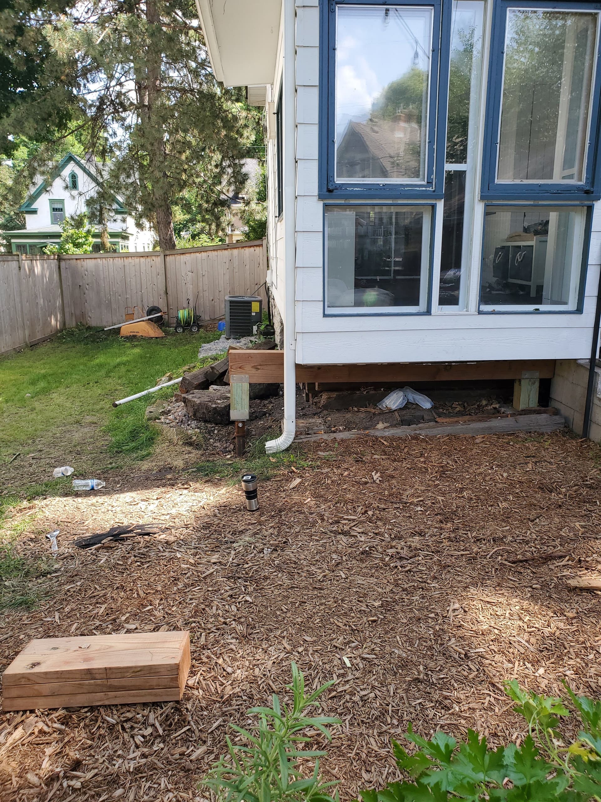 Gallery photos for Raising the Porch with Helical Piers for Stability in Minneapolis: Image #1