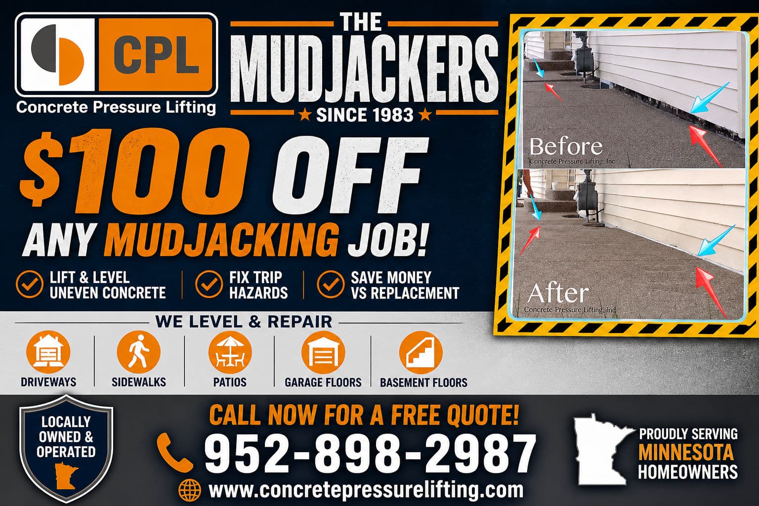 Project $100 Off Any Mudjacking Job - Use Code Pumpitup image