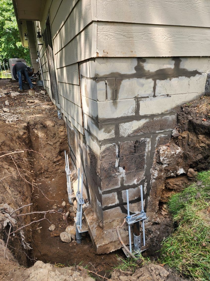 Project Helical Pier Installation for Foundation Stability image