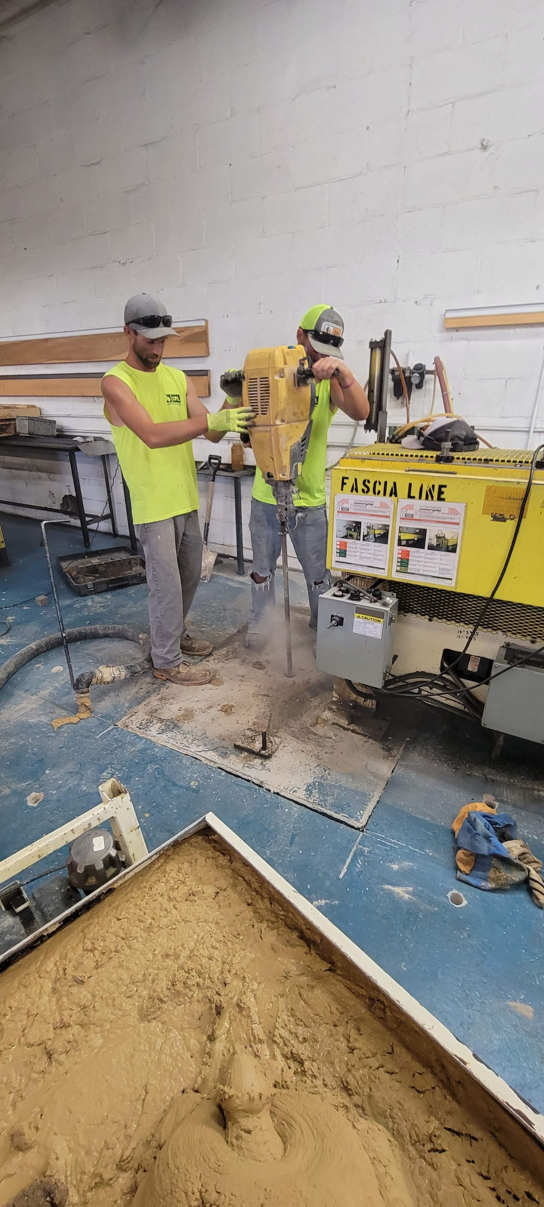 Precision Concrete Lifting in an Industrial Workshop image