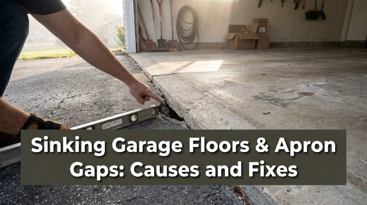 Featured post - Sinking Garage Floors & Apron Gaps: Causes and Fixes
